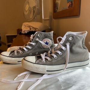 Grey converse high tops